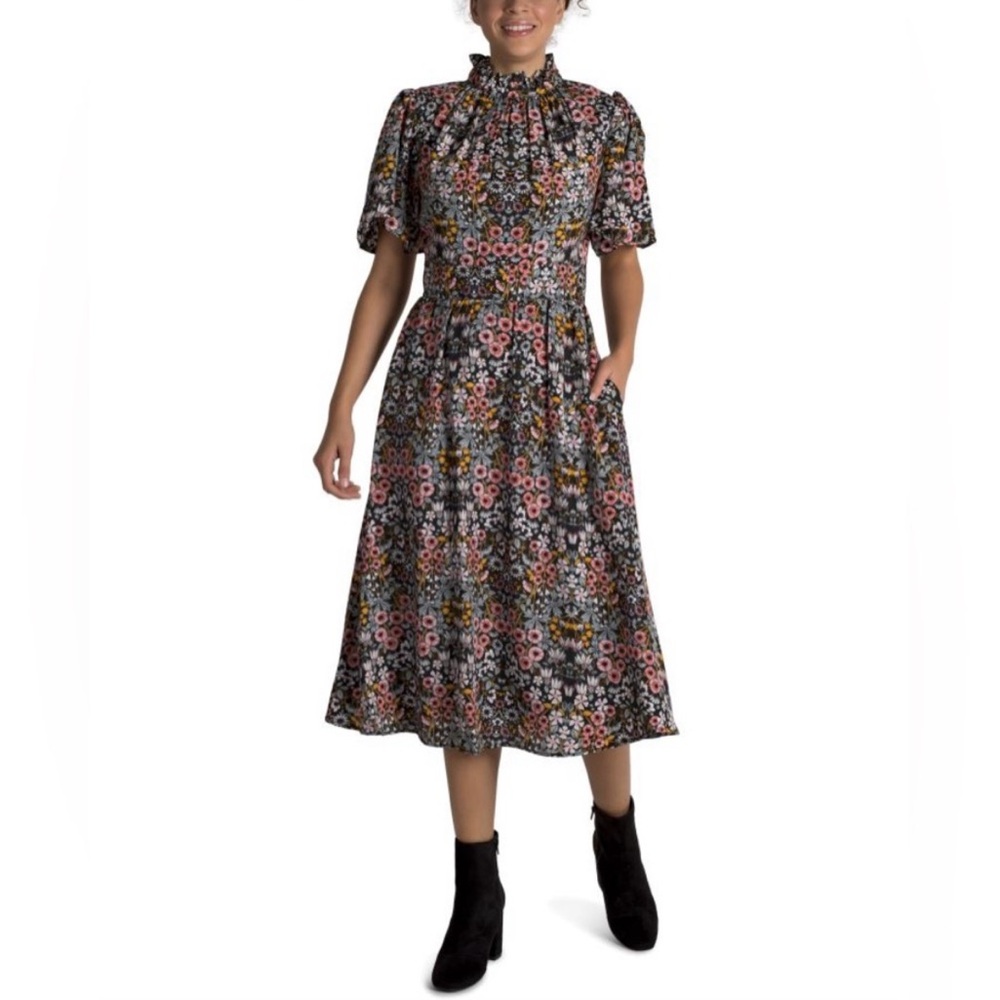 Mid length floral print dress